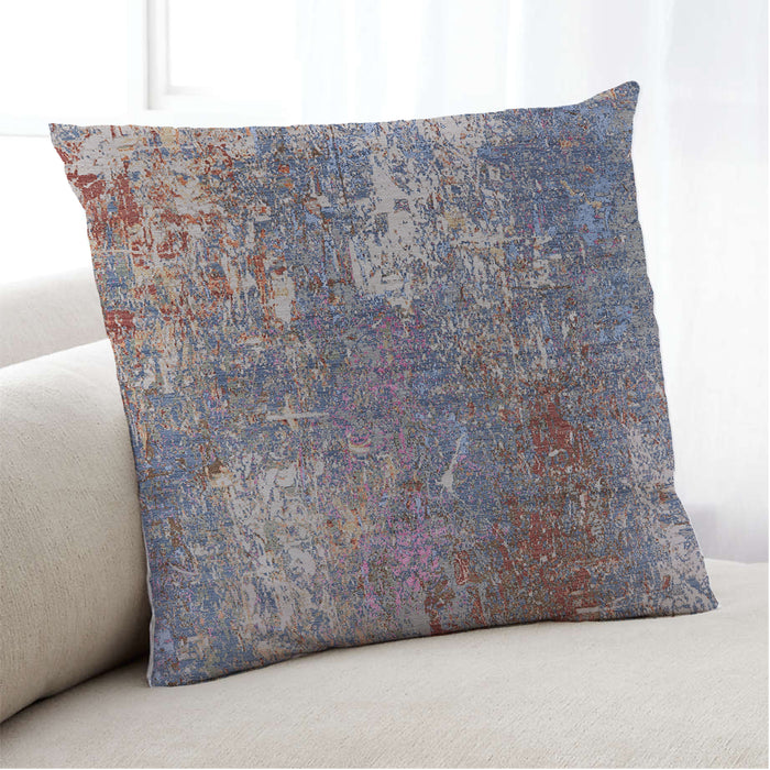 Lifestyle Image of Mid-Century Modern Urban Square Purple Throw Pillow, 18 inch by 18 inch, pwurb2809