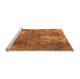 Sideview of Machine Washable Oriental Orange Industrial Area Rugs, wshurb2809org