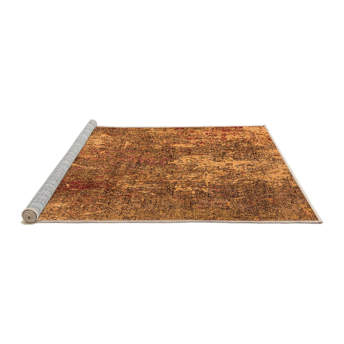 Sideview of Machine Washable Oriental Orange Industrial Area Rugs, wshurb2809org