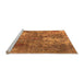 Sideview of Machine Washable Oriental Orange Industrial Area Rugs, wshurb2809org