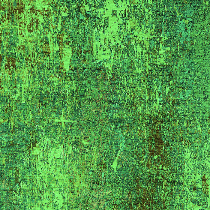 Machine Washable Oriental Green Industrial Area Rugs, wshurb2809grn