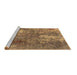 Sideview of Machine Washable Oriental Brown Industrial Rug, wshurb2809brn