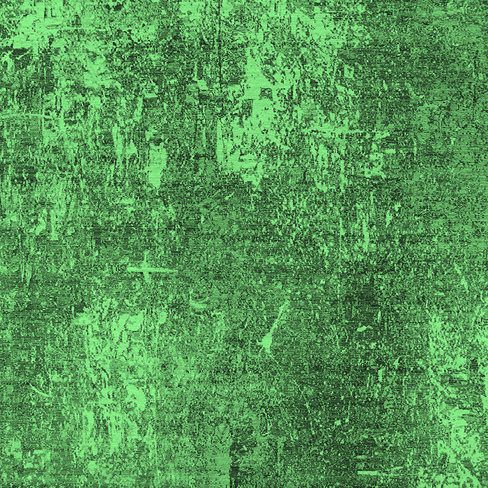 Square Machine Washable Oriental Emerald Green Industrial Area Rugs, wshurb2809emgrn