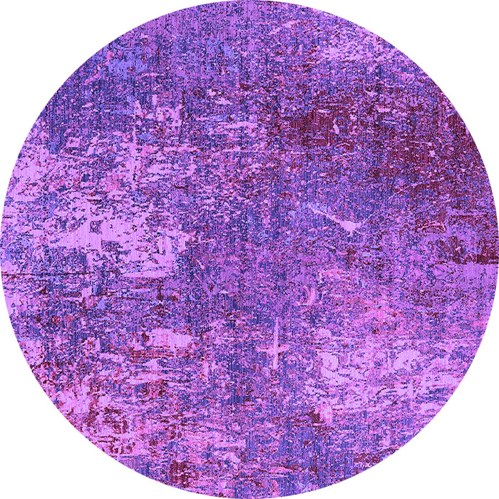 Round Oriental Purple Industrial Rug, urb2809pur