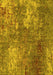 Machine Washable Oriental Yellow Industrial Rug, wshurb2809yw