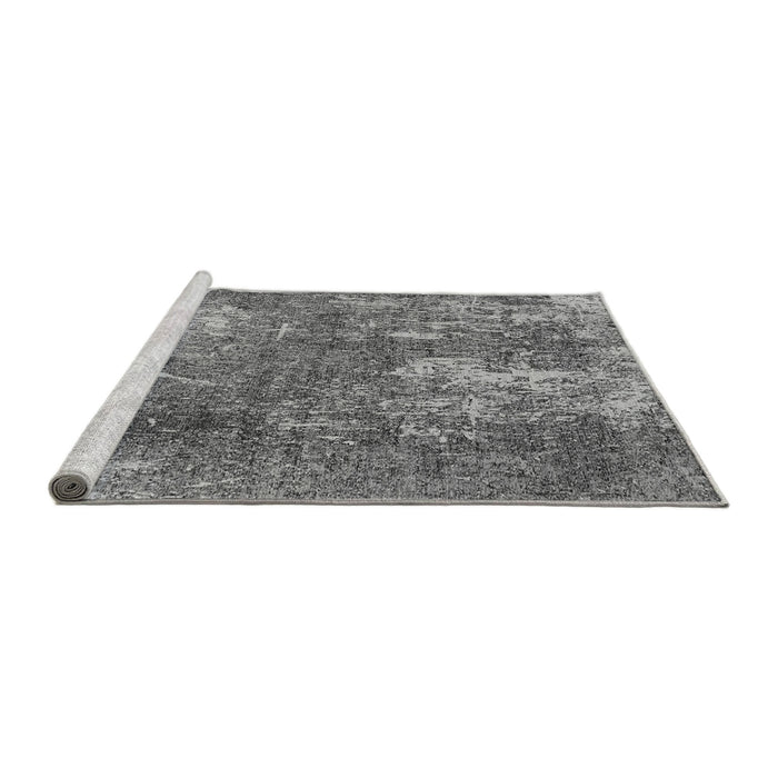 Sideview of Machine Washable Oriental Gray Industrial Rug, wshurb2809gry