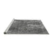 Sideview of Machine Washable Oriental Gray Industrial Rug, wshurb2809gry