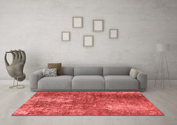 Industrial Red Washable Rugs