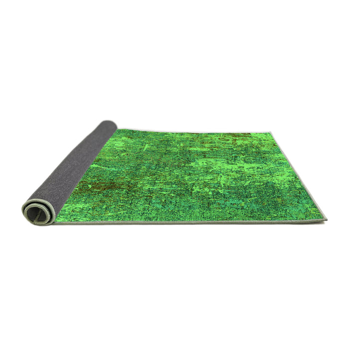Sideview of Oriental Green Industrial Rug, urb2809grn