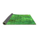 Sideview of Oriental Green Industrial Rug, urb2809grn