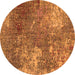 Round Oriental Orange Industrial Rug, urb2809org