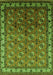 Machine Washable Oriental Green Industrial Area Rugs, wshurb2810grn