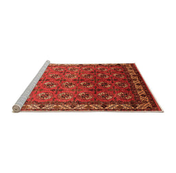Sideview of Machine Washable Oriental Orange Industrial Area Rugs, wshurb2810org