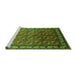 Sideview of Machine Washable Oriental Green Industrial Area Rugs, wshurb2810grn