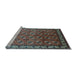 Sideview of Machine Washable Oriental Light Blue Industrial Rug, wshurb2810lblu