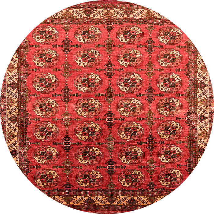Round Oriental Orange Industrial Rug, urb2810org