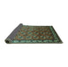 Sideview of Oriental Turquoise Industrial Rug, urb2810turq