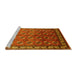 Sideview of Machine Washable Oriental Yellow Industrial Rug, wshurb2810yw