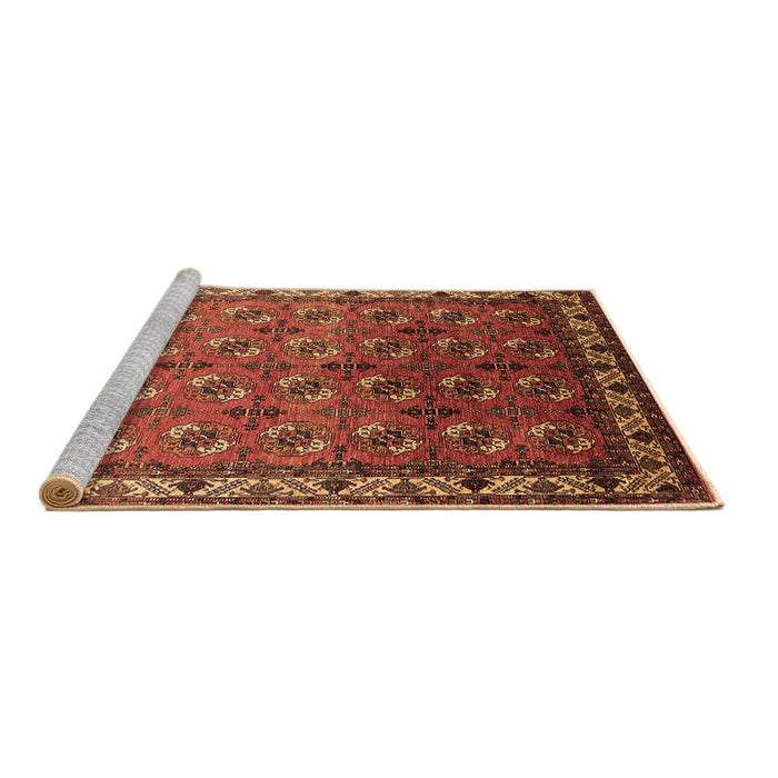 Sideview of Machine Washable Oriental Brown Industrial Rug, wshurb2810brn