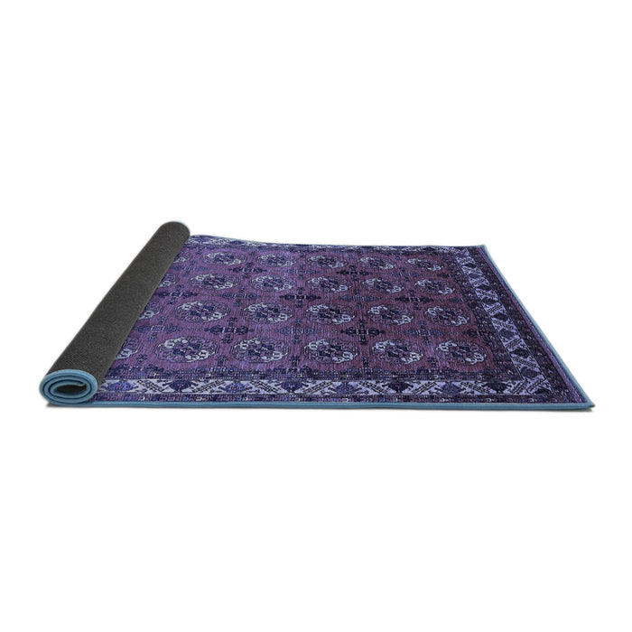 Sideview of Oriental Blue Industrial Rug, urb2810blu