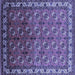 Square Oriental Blue Industrial Rug, urb2810blu