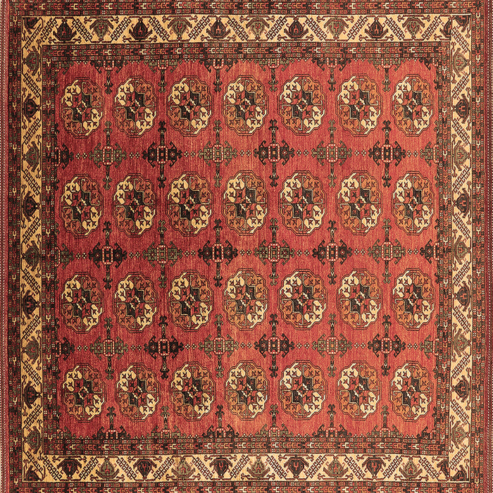 Square Machine Washable Oriental Brown Industrial Rug, wshurb2810brn