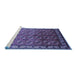 Sideview of Machine Washable Oriental Blue Industrial Rug, wshurb2810blu