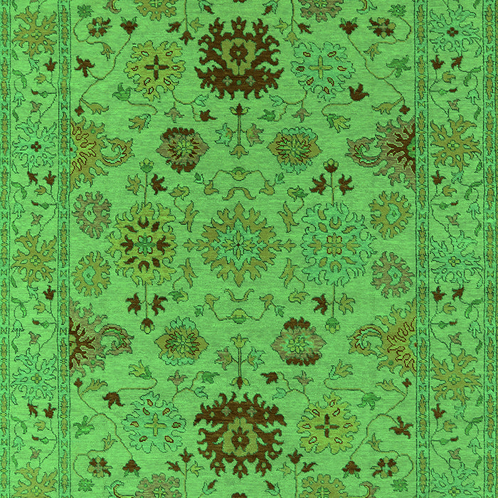 Machine Washable Oriental Green Industrial Area Rugs, wshurb2811grn
