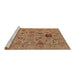 Sideview of Machine Washable Oriental Brown Industrial Rug, wshurb2811brn