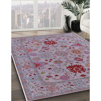 Mid-Century Modern Mauve Taupe Purple Oriental Rug, urb2811