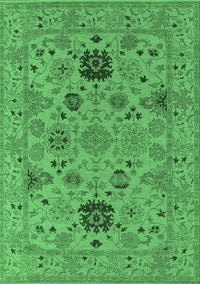 Oriental Emerald Green Industrial Rug, urb2811emgrn