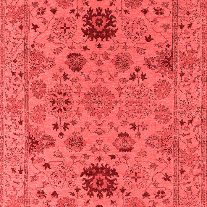 Machine Washable Oriental Red Industrial Rug, wshurb2811red