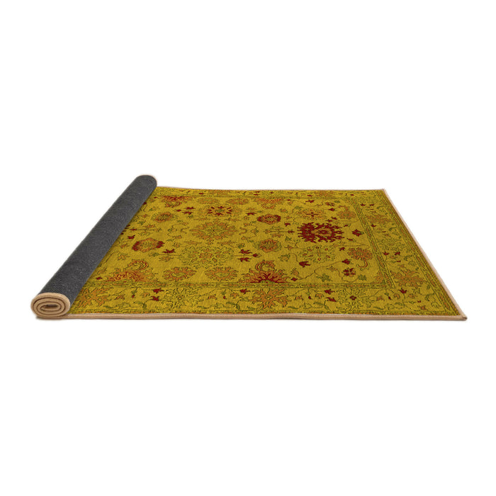 Sideview of Oriental Yellow Industrial Rug, urb2811yw