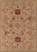 Machine Washable Oriental Brown Industrial Rug, wshurb2811brn