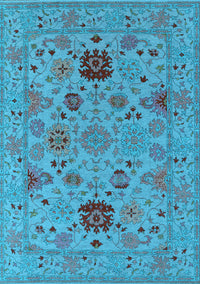 Oriental Light Blue Industrial Rug, urb2811lblu