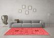 Industrial Red Washable Rugs