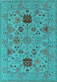 Oriental Turquoise Industrial Rug, urb2811turq