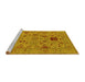 Sideview of Machine Washable Oriental Yellow Industrial Rug, wshurb2811yw