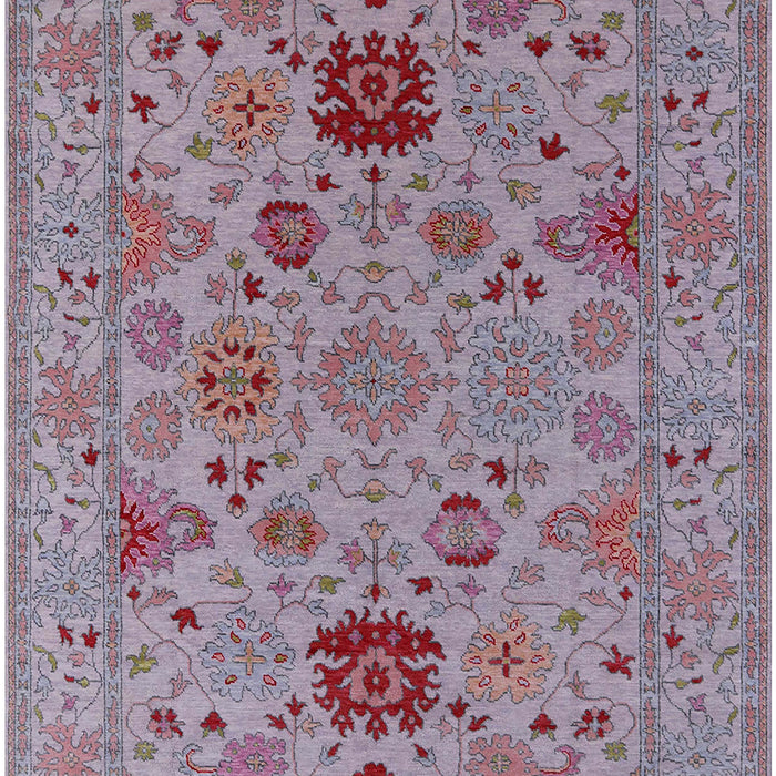 Mid-Century Modern Mauve Taupe Purple Oriental Rug, urb2811