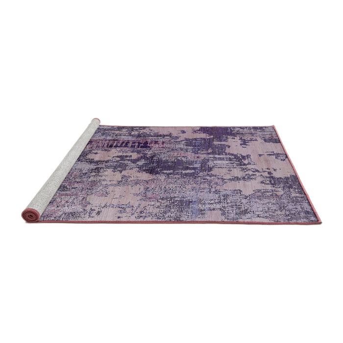 Sideview of Machine Washable Industrial Modern Purple Rug, wshurb2812