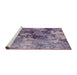 Sideview of Machine Washable Industrial Modern Purple Rug, wshurb2812