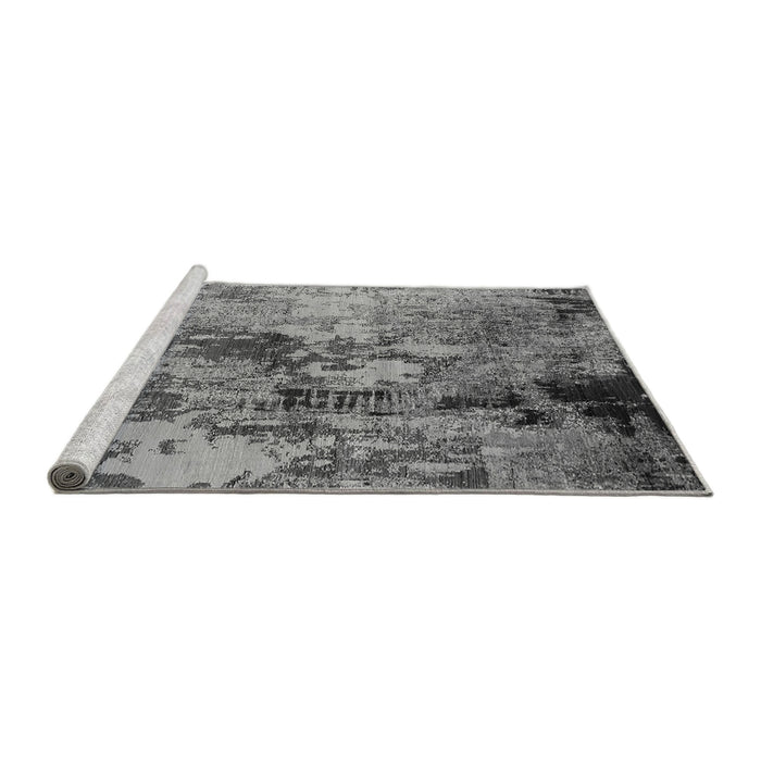 Sideview of Machine Washable Oriental Gray Industrial Rug, wshurb2812gry