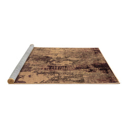 Sideview of Machine Washable Oriental Brown Industrial Rug, wshurb2812brn
