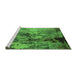 Sideview of Machine Washable Oriental Green Industrial Area Rugs, wshurb2812grn