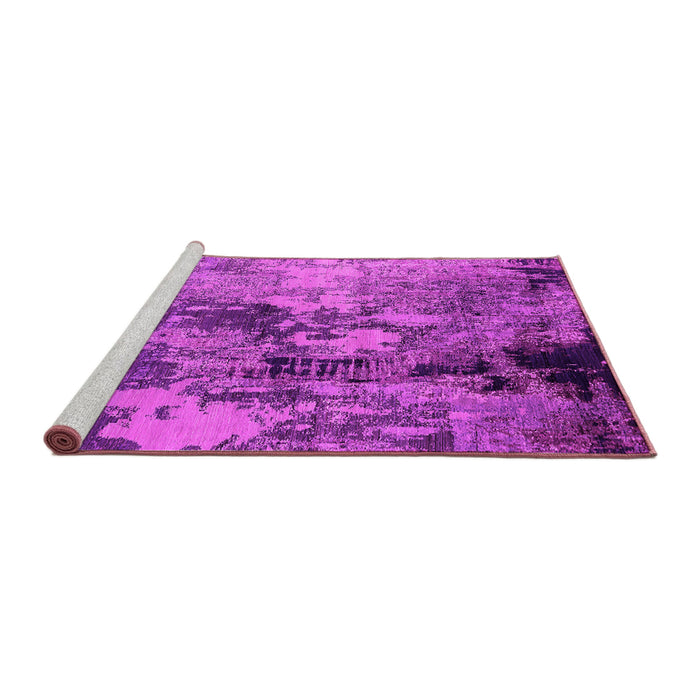 Sideview of Machine Washable Oriental Pink Industrial Rug, wshurb2812pnk