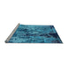 Sideview of Machine Washable Oriental Light Blue Industrial Rug, wshurb2812lblu