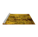 Sideview of Machine Washable Oriental Yellow Industrial Rug, wshurb2812yw