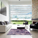 Square Machine Washable Industrial Modern Purple Rug in a Living Room, wshurb2812