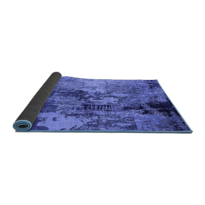 Sideview of Oriental Blue Industrial Rug, urb2812blu