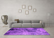 Machine Washable Oriental Purple Industrial Area Rugs in a Living Room, wshurb2812pur